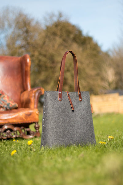 Grey cheap felt bag