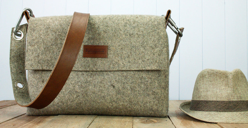 Large plain felt bag